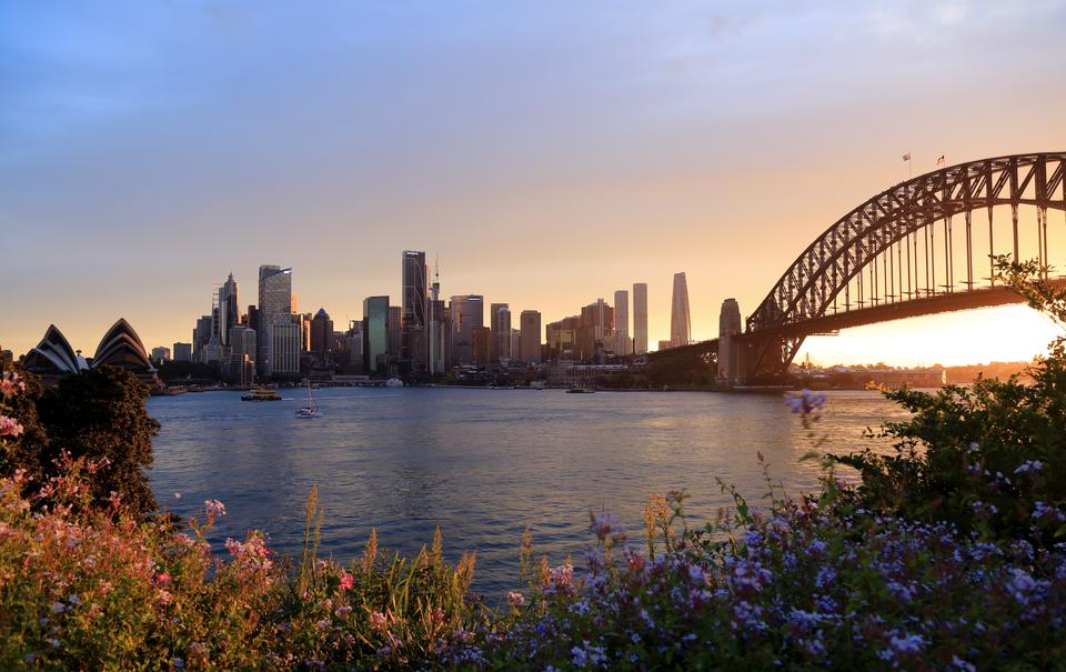 Sydney Harbour with the Opera House and Harbour Bridge